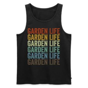 Garden Life Outils de jardinage Jardinage - Débardeur bio Premium Homme - noir - Devant - AI Model Male 178 light (178cm)