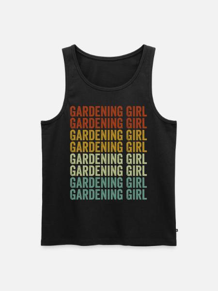 Gartenarbeit Mädchen Gartenarbeit Mädchen - Männer Premium Bio Tank Top - Schwarz