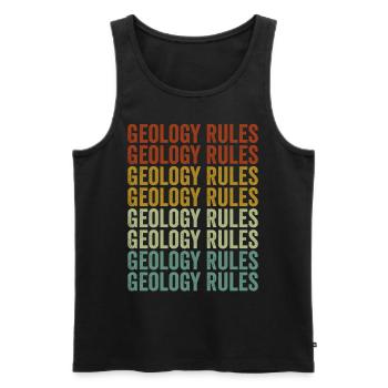 Geologie Regeln Lustige Geologie Gesteinssammler - Männer Premium Bio Tank Top - Schwarz - Vorne - Michal (187cm)