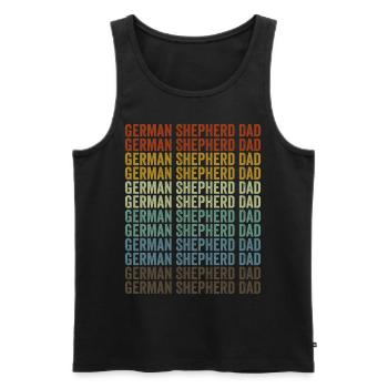 German Shepherd Papa German Shepherd L - Men's Premium Organic Tank Top - black - Front - Michal (187cm)