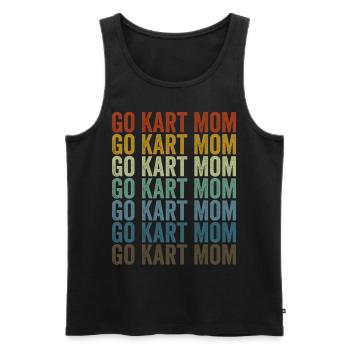 Go Kart Mom Go Kart Racer Mom - Débardeur bio Premium Homme - noir - Devant - AI Model Male 178 light (178cm)