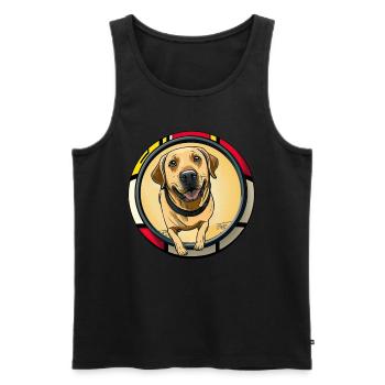 Hunde Spruch Golden Retriever Design - Männer Premium Bio Tank Top - Schwarz - Vorne - Michal (187cm)