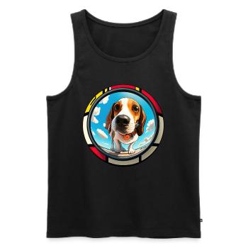 Dog Saying Beagle Design pour les amoureux des chiens - Débardeur bio Premium Homme - noir - Devant - Michal (187cm)