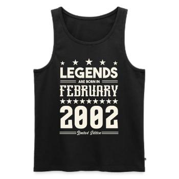 Gift Legend February 2002. Gift February 2002. - Men's Premium Organic Tank Top - black - Front - Michal (187cm)