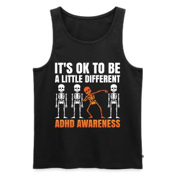 It's Ok To Be Little Different For ADHD Awareness - Men's Premium Organic Tank Top - black - Front - AI Model Male 178 light (178cm)