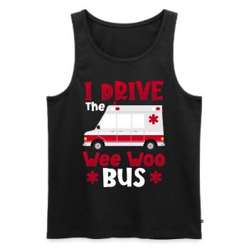 I Drive The Wee Woo Bus Ambulance Driver Paramedic - Men's Premium Organic Tank Top - black - Front - Michal (187cm)