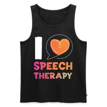 Speech Therapist Therapy Assistant - Männer Premium Bio Tank Top - Schwarz - Vorne - AI Model Male 178 light (178cm)
