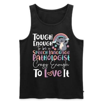Speech Therapist Therapy Assistant - Männer Premium Bio Tank Top - Schwarz - Vorne - Michal (187cm)