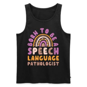 Speech Therapist Therapy Assistant - Männer Premium Bio Tank Top - Schwarz - Vorne - Michal (187cm)