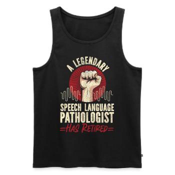 Speech Therapist Therapy Assistant - Männer Premium Bio Tank Top - Schwarz - Vorne - Michal (187cm)