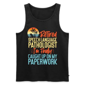 Speech Therapist Therapy Assistant - Men's Premium Organic Tank Top - black - Front - Michal (187cm)