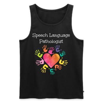 Speech Therapist Therapy Assistant - Männer Premium Bio Tank Top - Schwarz - Vorne - Michal (187cm)