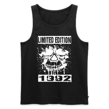 Limited Edition 1992 - Men's Premium Organic Tank Top - black - Front - Michal (187cm)