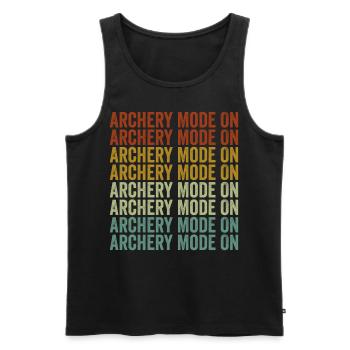 Bogenschießen Modus auf Archer Bogen und Pfeil Bog - Männer Premium Bio Tank Top - Schwarz - Vorne - AI Model Male 178 light (178cm)