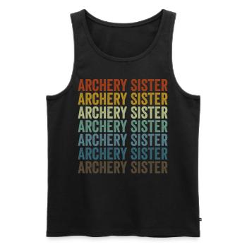 Tir à l’arc Sister Archer Bow et Pfe - Débardeur bio Premium Homme - noir - Devant - Michal (187cm)