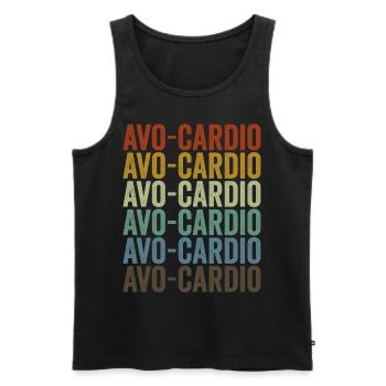 Avo-cardio Veganer Gemüse-Liebhaber Pflanzenbasier - Männer Premium Bio Tank Top - Schwarz - Vorne - AI Model Male 178 light (178cm)