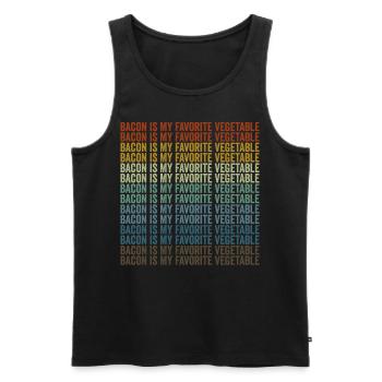 Bacon is my favorite vegetable bacon lover - Men's Premium Organic Tank Top - black - Front - AI Model Male 178 light (178cm)