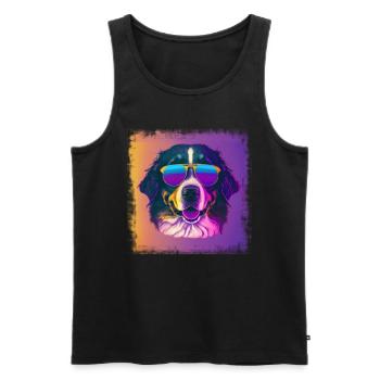 Hunde Berner Sennenhund Hundeliebhaber - Männer Premium Bio Tank Top - Schwarz - Vorne - Michal (187cm)