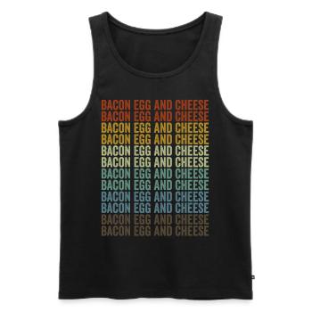 Bacon Egg and Cheese Bacon Lover's Egg Cheese - Men's Premium Organic Tank Top - black - Front - AI Model Male 178 light (178cm)