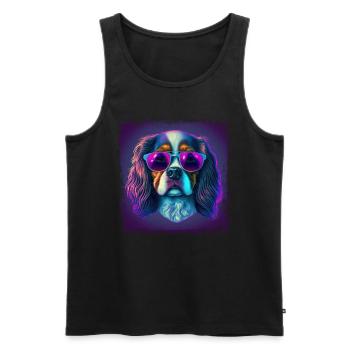 Dog saying Cavalier Spaniel for dog lovers - Men's Premium Organic Tank Top - black - Front - Michal (187cm)
