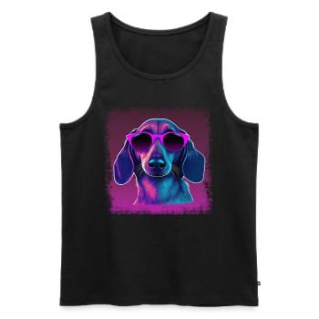 Hunde Spruch Dachshund Design für Hundeliebhaber - Männer Premium Bio Tank Top - Schwarz - Vorne - Michal (187cm)