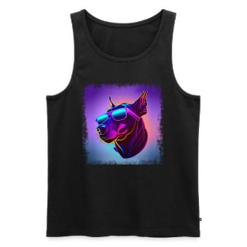 Dog saying Doberman design pour les amoureux des chiens - Débardeur bio Premium Homme - noir - Devant - Michal (187cm)
