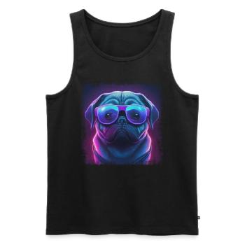Hunde Spruch Mops Design für Hundeliebhaber - Männer Premium Bio Tank Top - Schwarz - Vorne - AI Model Male 178 light (178cm)