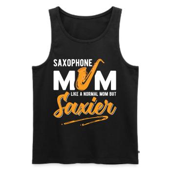 Saxophone Mom Like A Normal but Saxier For Saxopho - Männer Premium Bio Tank Top - Schwarz - Vorne - AI Model Male 178 light (178cm)