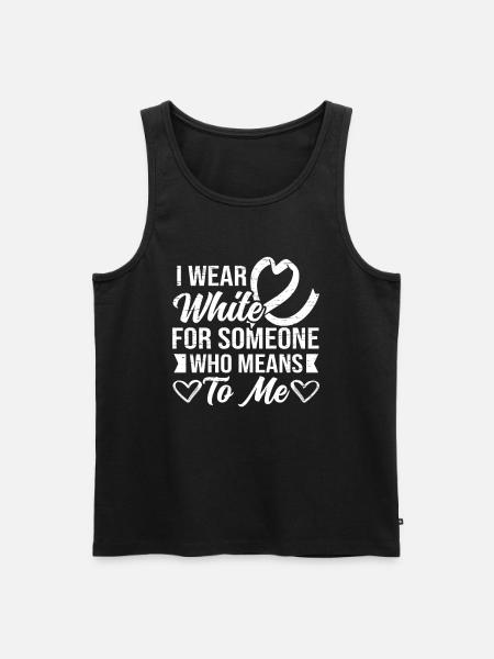Wear White Ribbon Support - Men's Premium Organic Tank Top - black