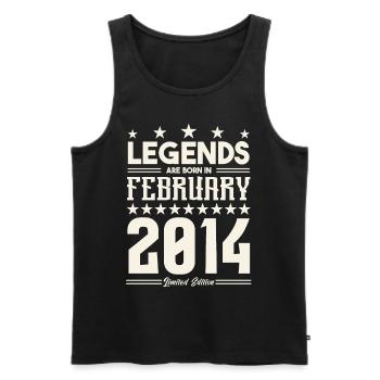 Gift Legend February 2014. Gift February 2014. - Men's Premium Organic Tank Top - black - Front - Michal (187cm)