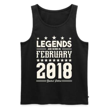 Gift Legend February 2018. Gift February 2018. - Men's Premium Organic Tank Top - black - Front - Michal (187cm)