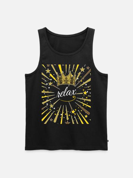 relax 1 - Men's Premium Organic Tank Top - black