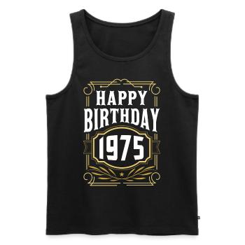 1975 Fête d’anniversaire Ancienne année de construction - Débardeur bio Premium Homme - noir - Devant - Michal (187cm)