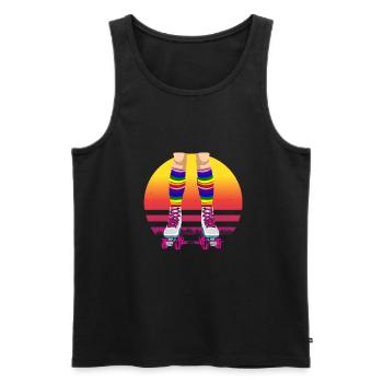 Inline Skate Gift Rollskates Roller 70s - Men's Premium Organic Tank Top - black - Front - Michal (187cm)