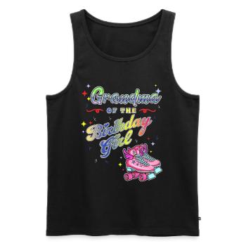 Inline Skater - Männer Premium Bio Tank Top - Schwarz - Vorne - AI Model Male 178 light (178cm)