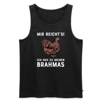 Brahma Hühner I Chicken Geflügel Motiv für - Männer Premium Bio Tank Top - Schwarz - Vorne - Michal (187cm)