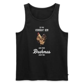 Brahma Hühner I Chicken Geflügel Motiv für - Männer Premium Bio Tank Top - Schwarz - Vorne - Michal (187cm)
