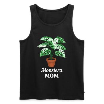 Monstera Mom - Men's Premium Organic Tank Top - black - Front - AI Model Male 178 light (178cm)