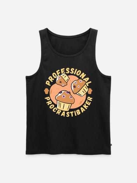 Professional Procrastibaker Baker Baking Bakery - Men's Premium Organic Tank Top - black