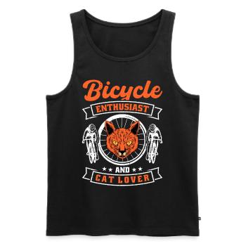 Fahrrad-enthusiast Und Katzenliebhaber - Männer Premium Bio Tank Top - Schwarz - Vorne - AI Model Male 178 light (178cm)