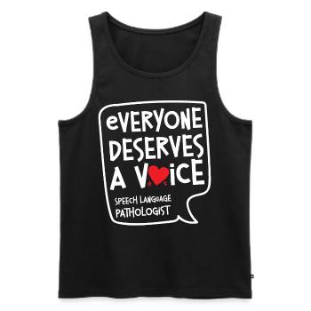 Speech Therapist Therapy Assistant - Männer Premium Bio Tank Top - Schwarz - Vorne - AI Model Male 178 light (178cm)