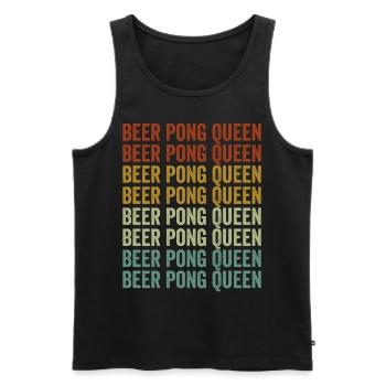 Bier-Pong-Königin Bier-Pong-Spieler-Trinkspiel - Männer Premium Bio Tank Top - Schwarz - Vorne - AI Model Male 178 light (178cm)