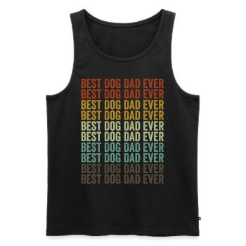 Bester Hundepapa aller Zeiten Siberian Husky Hund - Männer Premium Bio Tank Top - Schwarz - Vorne - Michal (187cm)