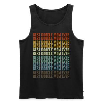 Best Doodle Mom Ever Golden Doodle Dogs - Men's Premium Organic Tank Top - black - Front - AI Model Male 178 light (178cm)