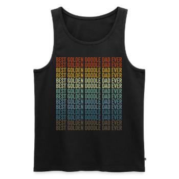 Bester Golden Doodle Papa aller Zeiten Golden Dood - Männer Premium Bio Tank Top - Schwarz - Vorne - AI Model Male 178 light (178cm)