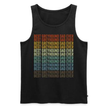 Bester Windhund-Vater aller Zeiten Windhund-Hundel - Männer Premium Bio Tank Top - Schwarz - Vorne - AI Model Male 178 light (178cm)