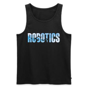 Robot Robotics Engineer Robotics - Men's Premium Organic Tank Top - black - Front - AI Model Male 178 light (178cm)