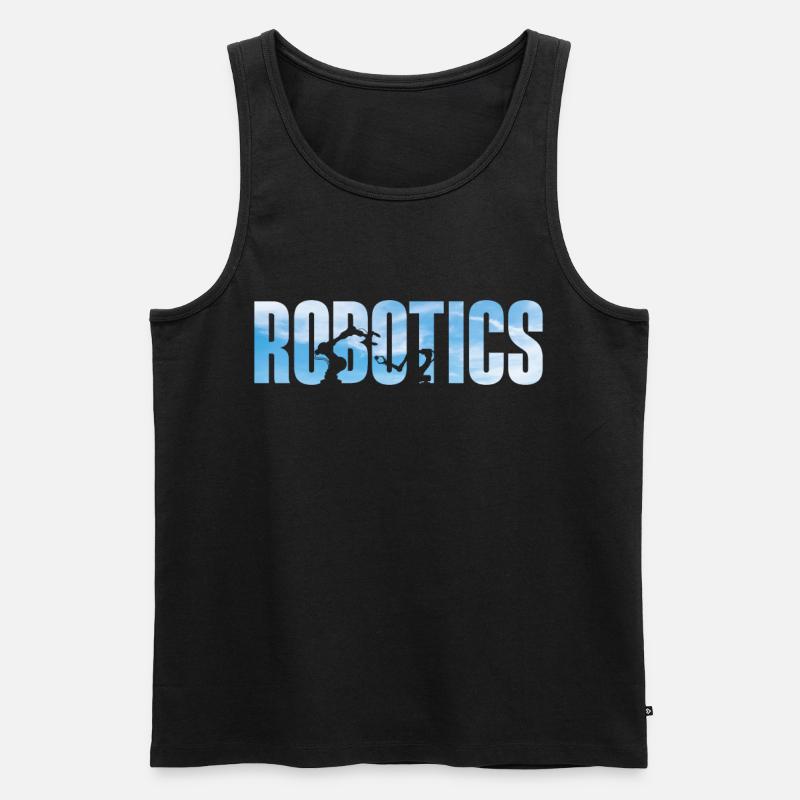 Robot Robotics Engineer Robotics - Men's Premium Organic Tank Top - black