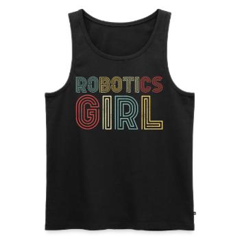 Ingénieur en robotique robotique fille - Débardeur bio Premium Homme - noir - Devant - Michal (187cm)