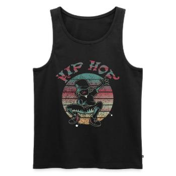 Beat Hip Hop bboy - Männer Premium Bio Tank Top - Schwarz - Vorne - Michal (187cm)